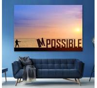 YAASIMOULE Nothing Is Impossible Opportunity Quote Motivation Canvas Prints Home Office Decor