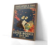 YAASIMOULE Once Upon A Time There Was A Girl Who Loved Books Fall Reading Canvas Prints Wall Art