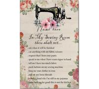 YAASIMOULE Personalized Sewing Poster & Canvas Rule In My Room Wall Art Custom Name Home Decor Mother's Day Birthday Gift For Women Mom Grandma
