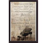 YAASIMOULE Piano Imagine Surrounded By Your Glory What Will My Heart Feel Poster Framed Matte Canvas