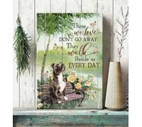 YAASIMOULE Pit bull Those we love don’t go away Portrait Canvas Print Wall Art