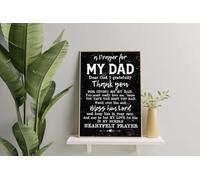 YAASIMOULE Poster A Prayer For Dad Dear God I Gratefully Thank You Giving Me My Wall Art Home Decor