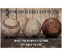 YAASIMOULE Poster Baseball Your Talent is Gods Gift to You What Do with It Back God Landscape