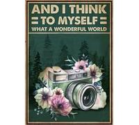 YAASIMOULE Poster Camping And I Think To Myself What A Wonderful World Love Forest