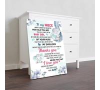 YAASIMOULE Poster Elephant Custom Aunt to My Niece Will Always Be Baby Girl Arms Never Grow Tired of Your Hugs
