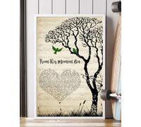 YAASIMOULE Poster From This Moment On Song Lyrics Heart Tree Birds Wall Art Home Decor