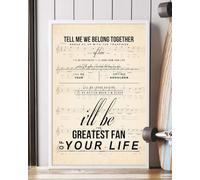 YAASIMOULE Poster I'll Be Song Lyrics Portrait Wall Art Home Decor