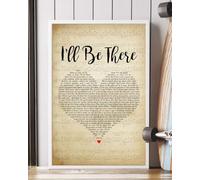 YAASIMOULE Poster I'll Be There Song Lyrics Portrait Wall Art Home Decor