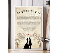 YAASIMOULE Poster I'll Follow You Song Lyrics Portrait Ver:2 Wall Art Home Decor
