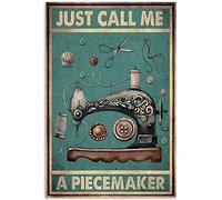 YAASIMOULE Poster Just Call Me A Piecemaker Sewing Tailor Proud Quote Machine Vintage Wall Art Home Decor ANP237