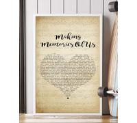 YAASIMOULE Poster Making Memories Of Us Song Lyrics Portrait V2 Wall Art Home Decor
