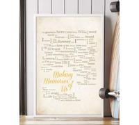 YAASIMOULE Poster Making Memories Of Us Song Lyrics Portrait Wall Art Home Decor