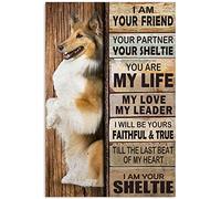 YAASIMOULE Poster Sheltie Dog I'M Your Friend You're My Life Love Leader Wall Art Decor