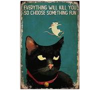YAASIMOULE Poster Skateboard Mouse Everything Will Kill You So Choose Something Fun Wall Art Decor