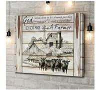 YAASIMOULE Poster So God Made A Farmer Wall Art Decor