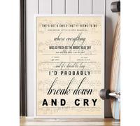 YAASIMOULE Poster Sweet Child O' Song Lyrics Portrait Wall Art Home Decor