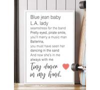 YAASIMOULE Poster Tiny Dancer Song Lyrics Portrait Wall Art Home Decor