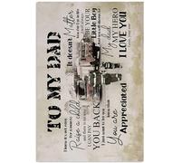 YAASIMOULE Poster To My Dad Firefighter I Know It's Not Easy For A Man Raise Child Wall Art Decor