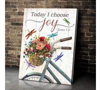 YAASIMOULE Poster Today I Choose Joy Dragonfly Wall Art Decor