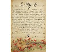 YAASIMOULE Poster Wall Art Home Decor Guitar In My Life I Love You More Some Forever Not For Better The Song Lyric