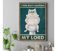 YAASIMOULE Poster Your Butt Napkins My Lord Cat Wall Art Decor