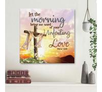 YAASIMOULE Psalm 143:8 NIV Let the morning bring me word of your unfailing love canvas wall art