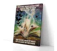 YAASIMOULE Reading Is A Way Of Life Butterflies Magic Book Canvas Prints Wall Art