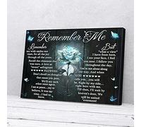 YAASIMOULE Remember Me Rose Butterfly Canvas Wall Art