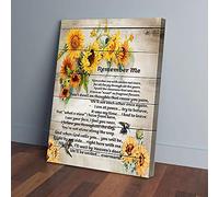 YAASIMOULE Remember Me Sunflower Hummingbird Canvas Prints Wall Art