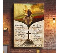 YAASIMOULE Run to the beautiful world I can only imagine Jesus Portrait Canvas Print Wall Art