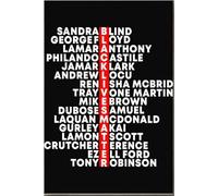 YAASIMOULE SAY THEIR NAMES black lives matter Poster Canvas Gallery Wrapped Framed Gift Idea