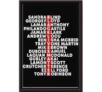 YAASIMOULE SAY THEIR NAMES black lives matter Poster Framed Matte Canvas