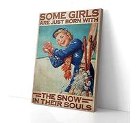 YAASIMOULE Skating Girl Just Born With The Snow In Their Soul Canvas Prints Wall Art