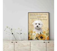 YAASIMOULE Skitongift Wall Decoration, Home Decor, Decoration Room Enjoy The Little Thing's In Life, They Were The Big Thing's Maltese Dog