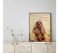 YAASIMOULE Skitongift Wall Decoration, Home Decor, Decoration Room Enjoy The Little Thing's In Life, They Were The Big Thing's Cocker Spaniel Dog