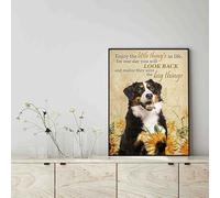 YAASIMOULE Skitongift Wall Decoration, Home Decor, Decoration Room Enjoy The Little Thing's In Life, They Were The Big Thing's Bernedoodle Dog