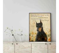 YAASIMOULE Skitongift Wall Decoration, Home Decor, Decoration Room Enjoy The Little Thing's In Life, They Were The Big Thing's Pinscher Dog