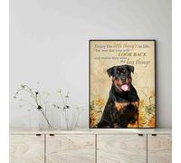 YAASIMOULE Skitongift Wall Decoration, Home Decor, Decoration Room Enjoy The Little Thing's In Life, They Were The Big Thing's Rottweiler Dog