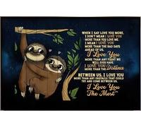 YAASIMOULE Sloth Couple When I Say Love You More Don't Mean Poster