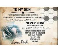 YAASIMOULE Soccer Poster & Canvas You Either Win Or Learn Wall Art Home Decor For Son From Dad