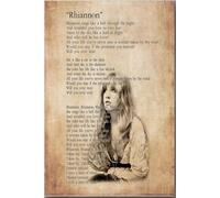 YAASIMOULE Stevie Nicks Rhiannon Lyric Poster Canvas Gallery Wrapped Framed Gift Idea
