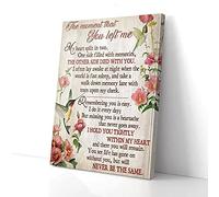 YAASIMOULE The Moment That You Left Me Flower Hummingbird Canvas Prints Wall Art