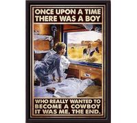 YAASIMOULE There Was A Who Really Wanted To Become Cowboy It Me Poster Framed Matte Canvas