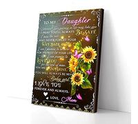YAASIMOULE To My Daughter Mom Sunflower Canvas Prints