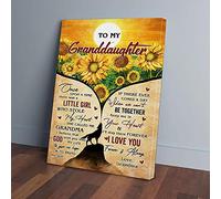 YAASIMOULE To My Granddaughter Once Upon A Time There Was A Little Girl Grandma Wolf Canvas Prints