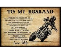YAASIMOULE To My Husband Motocross While On This Ride Called Life Love Wife Poster