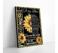 YAASIMOULE To My Mom Daughter Sunflower Canvas Prints Wall Art