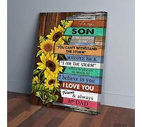 YAASIMOULE To My Son If They Whisper To You Dad Sunflower Canvas Prints