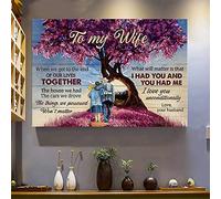 YAASIMOULE To my wife Upon the beautiful hill What will matter is that we had we had each other Couple Landscape Canvas Print Wall Art