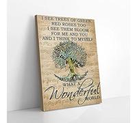 YAASIMOULE Tree Song Lyrics Canvas Prints What A Wonderful World
